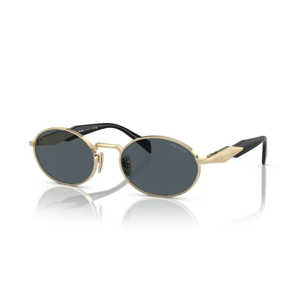 Prada Sunglasses Sunnies PR 65ZS ZVN09T Pale gold 55-20-140 Metal Front - Picture 2 of 14